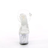 Gennemsigtig 18 cm FLASHDANCE-708SPEC stripper sandaler poledance sko LED p�re
