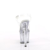 Gennemsigtig 18 cm FLASHDANCE-708SPEC stripper sandaler poledance sko LED p�re