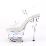 Gennemsigtig 18 cm MOON-708DIA pole dance plateausandaler