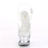 Gennemsigtig 18 cm MOON-708DIA pole dance plateausandaler