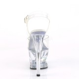 Gennemsigtig 18 cm MOON-708DIA pole dance plateausandaler