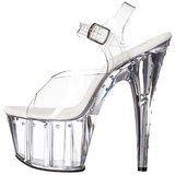 Gennemsigtig 18 cm Pleaser ADORE-708LS H�je H�le Plateau