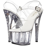 Gennemsigtig 18 cm Pleaser ADORE-708LS H�je H�le Plateau