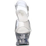 Gennemsigtig 18 cm Pleaser MOON-708 H�je H�le Plateau