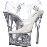 Gennemsigtig 18 cm Pleaser MOON-708 H�je H�le Plateau