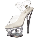 Gennemsigtig 18 cm Pleaser MOON-708DM H�je H�le Plateau