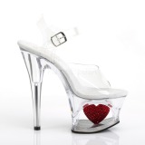 Gennemsigtig 18 cm Pleaser MOON-708HRS H�je H�le Plateau