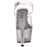 Gennemsigtig 18 cm STARDANCE-708 Strass Plateau H�je H�le