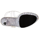 Gennemsigtig 18 cm STARDANCE-708 Strass Plateau H�je H�le