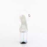 Gennemsigtig 20 cm FLAMINGO-808HT Hologram plateau high heels sko