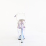 Gennemsigtig 20 cm FLAMINGO-808HT Hologram plateau high heels sko
