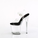 Gennemsigtig 20 cm NAUGHTY-8082 Akryl plateau high heels sko