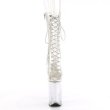 Gennemsigtig 23 cm INFINITY-1050C ekstremt h�jh�lede ankelst�vler - h�je plateaust�vler