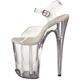 Gennemsigtig 23 cm Pleaser INFINITY-908 H�je H�le Plateau