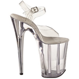 Gennemsigtig 23 cm Pleaser INFINITY-908 H�je H�le Plateau