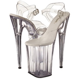 Gennemsigtig 23 cm Pleaser INFINITY-908 H�je H�le Plateau