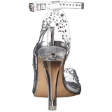 Gennemsigtig Krystal Sten 11,5 cm CLEARLY-430RS hjhlede sandaler til kvinder