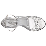 Gennemsigtig Krystal Sten 11,5 cm CLEARLY-430RS h�jh�lede sandaler til kvinder