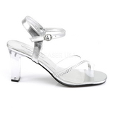 Gennemsigtig Krystal Sten 8,5 cm ROMANCE-308R højhælede sandaler til kvinder