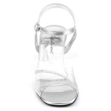 Gennemsigtig Krystal Sten 8,5 cm ROMANCE-308R højhælede sandaler til kvinder