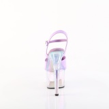 Gennemsigtig plateau 18 cm ADORE-709HT Lavendel hjhlede sandaler kvinder
