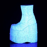 Glitter 18 cm STACK-201G m�nd ankelst�vler cyberpunk ankel boots ekstrem plateau