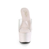 Glitter plateau 18 cm ADORE-701HMG h�jh�lede mules - pole dance mules