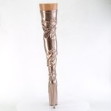Gold 20 cm FLAMINGO-3000HWR Hologram exotic pole dance overknee boots