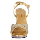 Gold Glitter 12 cm FLAIR-419G High Heels for Men