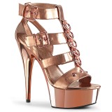 Gold Leatherette 15 cm DELIGHT-658 pleaser shoes with high heels