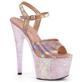 Gold glitter platform 18 cm ADORE-709HGG pleaser high heels shoes