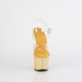 Golden hologram platform 18 cm ADORE-708LQ pleaser high heels sandals