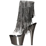 Gr� 18 cm ADORE-1017RSF ankelst�vler til damer med frynser