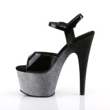 Gr� 18 cm ADORE-709OMBRE glitter plateau sandaler sko