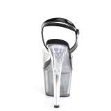 Gr� gennemsigtig 18 cm ADORE-708T-1 h�jh�lede sko - pole dance sko