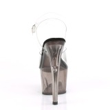 Gr� gennemsigtig 18 cm ADORE-708T h�jh�lede sko - pole dance sko