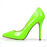 Grøn Neon 13 cm AMUSE-20 spidse pumps med stiletter hæle