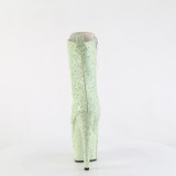 Grn glitter 18 cm ADORE-1040GR kvinder hjhlede boots plateau