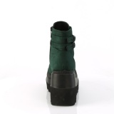 Grn suede 11,5 cm SHAKER-52 demoniacult alternativ kilehl boots plateau sort