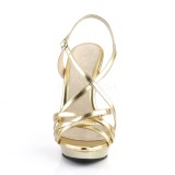 Guld 13 cm Fabulicious LIP-113 højhælede sandaler til kvinder