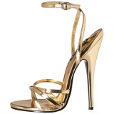 Guld 15 cm Devious DOMINA-108 hjhlede sandaler til kvinder