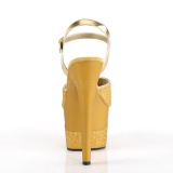 Guld 18 cm ADORE-709-2G glitter plateau sandaler sko