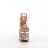 Guld 18 cm ESTEEM-708LG glitter h�jh�lede plateausko