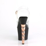 Guld 18 cm IRONGRIP-708 plateau high heels med knojern hle
