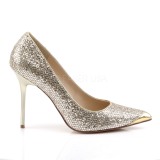 Guld Glimmer 10 cm CLASSIQUE-20 store strrelser stilettos sko