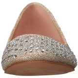 Guld TREAT-06 krystal sten ballerina sko med flade hæle