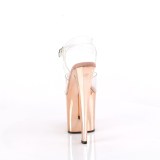 Guld gennemsigtig 19 cm ENCHANT-708 h�jh�lede plateausko