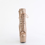 Guld glitter 18 cm kvinder hjhlede boots plateau
