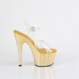 Guld plateau hologram 18 cm ADORE-708LQ h�je h�le sandaler