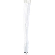 Hvid 18 cm ADORE-3000HWR Hologram overknee støvler - pole dance overknees
